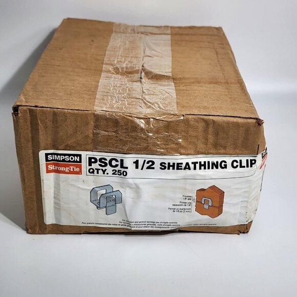 Simpson Strong-Tie PSCL 1/2 Sheathing Clip Galvanized Silver Steel Pack of 250 - Picture 3 of 7